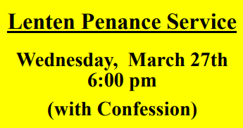anouncement lenten service